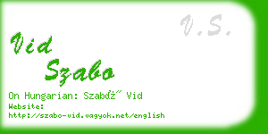 vid szabo business card